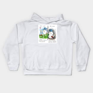 Dapper Cat - White vs Red Kids Hoodie